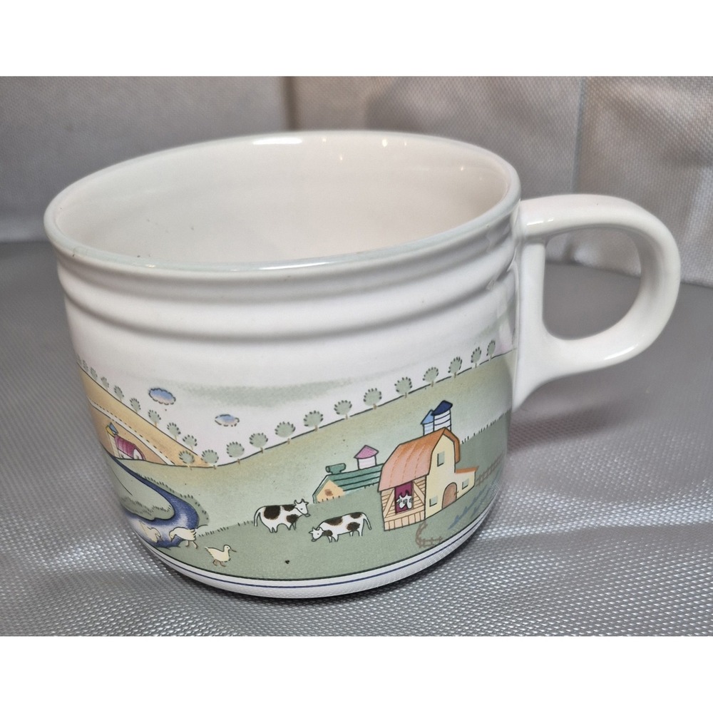 Home Beautiful Stoneware Idyllic Farm 2315 Coffee Mug / Tea Cup / Vintage